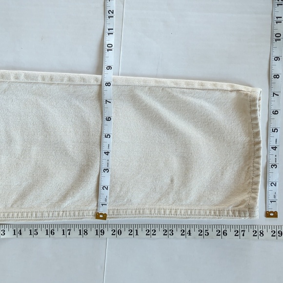 L.L. Bean Double L Classic Fit Straight Leg Denim Jeans 34 x 29 Cream Pockets - Picture 15 of 16